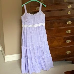 Lilly Pulitzer long purple gingham dress
